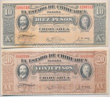 Mexikó / Forradalom / Chihuahua 1914. 1P + 5P + 10P + 20P Mindegyik Hátoldalán... - Sin Clasificación