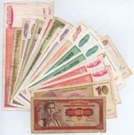 Jugoszlávia 1955-1994. 20db Klf Bankjegy T:III-,IV
Yugoslavia 1955-1994. 20pcs Of Various Banknotes C:VG,G - Non Classés