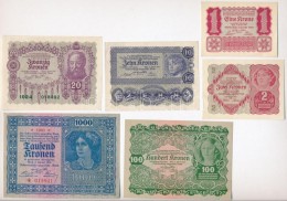 Ausztria 1922. 1K + 2K + 10K + 20K + 100K + 1000K T:I-,II
Austria 1922. 1 Kronen + 2 Kronen + 10 Kronen + 20 Kronen... - Non Classés