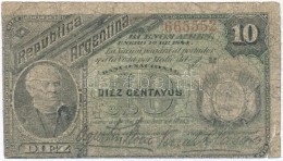Argentína 1884. 10c T:III-,IV
Argentina 1884. 10 Centavos C:VG,G
Krause 6. - Non Classés