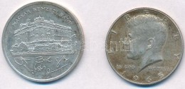 Vegyes: 1992. 200Ft 'MNB' + Amerikai Egyesült Államok 1965. 1/2$ Ag 'Kennedy' T:2 Patina - Non Classés