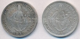 1937. 2P Ag 'Madonna' + 1938. 2P Ag 'Madonna' T:2,2- Kis Patina - Non Classés