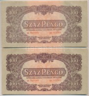 1944. 100P 'A Vörös Hadsereg Parancsnoksága' (3x) T:I- - Non Classés