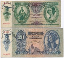 1930. 100P + 1932. 50P + 1936. 10P + 1941. 20P Mind Hamis 'STANDSCHÜTZEN BATALLION - 084 WERMACHT'... - Non Classés