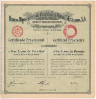 Mexikó 1932. 'Banco Hipotecario Crédito Territorial Mexicano, S.A.' Részvénye... - Sin Clasificación