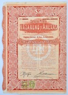 Mexikó 1910. 'Nazereno Bányász Társaság' Részvény 10$-ról,... - Sin Clasificación