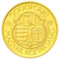1990. 5000Ft Au 'Mátyás Király' (7g/0.986/20mm) + 1990. 500Ft Ag + 500Ft Ag... - Zonder Classificatie