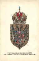 ** T2 Wappenschild Und Krone Des Mittleren Österreichischen Wappens / K.u.K. Coat Of Arms And Crown,... - Non Classés