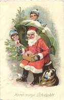 ** T2/T3 Karácsonyi üdvözlet / Christmas, Santa Claus, Litho  (EK) - Non Classés