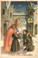 * T2/T3 'Vive St. Nicolas' Saint Nicholas With Children And Donkey, Colorprint B Special 4645/1... - Non Classés