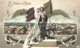 ** T1 L'Italia A Tripoli / Italian Patriotic Propaganda From Italian Tripolitania - Non Classés