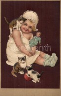 * T2 Girl With Cats, P.F.B. Relief/Radiol No. 8821. Emb. Litho - Sin Clasificación