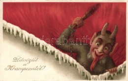 ** T2 Krampus With Birch And Chains, Litho - Non Classés