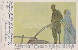 T2 Ludendorff-Spende Für Kriegsbeschädigte / Military WWI German Charity Art Postcard - Non Classés