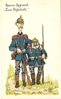 ** T1/T2 Reserve-Regiment, Zwei Flügelleute / German Reserve Soldiers - Non Classés