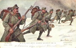 T2/T3 K.u.K. Infanterie-Regiment Kaiser Wilhelm Nr. 34 / K.u.K. Soldiers, Battle Scene S: Hans Larwin (EK) - Non Classés