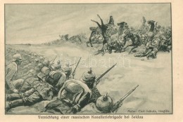 ** T1/T2 Der Weltkrieg. Vernichtung Einer Russischen Kavalleriebrigade  Bei Soldau / WWI Battle Scene, German... - Non Classés