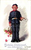 * T2/T3 Geburtstag, Primus Postkarte, Wohlgemuth & Lissner Oilette 'Krieg Im Frieden' No. 939 / German Boy... - Non Classés