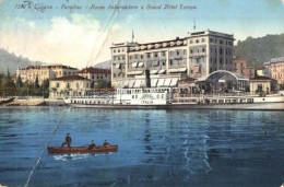 T4 Italian Steamer SS Italia, Lugano, Grand Hotel Europa (fa) - Non Classés