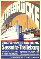 ** T1 Ostseebrücke, Zugfährverbindung Sassnitz-Trälleborg. Schwedische Staatsbahnen / Baltic Sea... - Non Classés