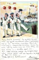 T2/T3 1898 K.u.K. Kriegsmarine, Mariners Humour, E.G. 86. Litho (EK) - Non Classés