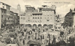 ** T2/T3 Trento (Südtirol), Fiera Di S. Giuseppe / Fair, Market, Fountain (EK) - Zonder Classificatie
