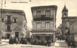 ** T2/T3 Piazza Armerina, Chiazza; Corso Garibaldi, Corso Umberto I., Farmacia, G. Pocorobba Aleotti / Streets,... - Non Classés