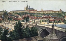 T2/T3 Praha, Prag; Karlsbrücke Und Hradschin / Bridge, Castle (EK) - Non Classés