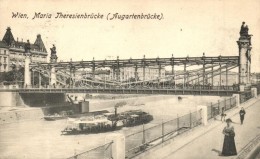 T2/T3 Vienna, Wien; Maria Theresienbrücke (Augartenbrücke) / Bridge, Steamship (EK) - Non Classés