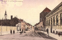 * T2/T3 Lajtabruck, Bruck An Der Leitha; Wienergasse, Verlag Von H. Effenberger / Street - Sin Clasificación