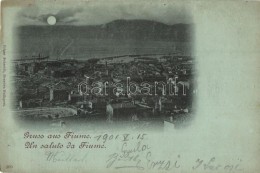 T2/T3 Fiume, Látkép, éjjel / General View, At Night (kis Felületi... - Non Classés