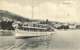 T2/T3 Abbazia, GÅ‘zhajó A KikötÅ‘ben / Steamship In The Port - Non Classés