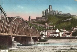 * T3/T4 Trencsén, Trencin; Vár A Híddal / Castle With Bridge  (Rb) - Non Classés