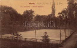 T2/T3 Fogaras, Fagaras; Tiszti Teniszpálya, Fleiszig Jakab Kiadása / Offiziers Tennisplatz / Officers... - Non Classés