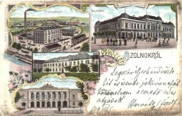 T2/T3 1899 Szolnok, Hungária GÅ‘zmalom, Városház, Kaszárnya,... - Non Classés
