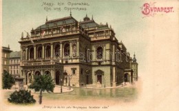 ** T2/T3 Budapest VI. Magy. Kir. Operaház, Erdélyi Felvételei Után, Litho (EK) - Non Classés