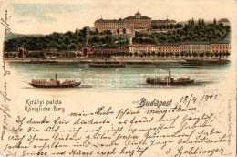 T2/T3 Budapest I. Királyi Palota, Litho. Gustav Ertel (EK) - Non Classés