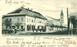 T2/T3 1899 Balassagyarmat, FÅ‘ Utca, Magyar Király Szálloda, Kávéház, Bor... - Sin Clasificación