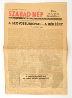 1947 Szabad Nép V. évfolyam 253. Szám, 1947. November 7., Kissé Foltos... - Non Classés