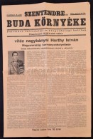 1942 A Szentendre és Buda Környéke C. újság Horthy István... - Non Classés