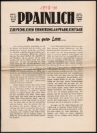 1940  Bp., Ppainlich, Zur Fröchlichen Erinnerungan Ppainlichetage, 12p - Non Classés