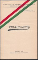 1926 Hadviseltek és Polgárok Országos Pártja Programm. 8p. 23x14,5 Cm - Non Classés