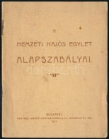 1923 Bp., A Nemzeti Hajós Egylet Alapszabályai, 14p - Non Classés