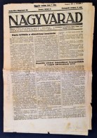 1921 Nagyvárad, A Nagyvárad CímÅ± újság 54. évfolyamának 14.... - Non Classés