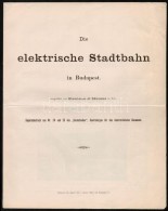 Cca 1895 Die Elektrische Stadtbahn In Budapest, Ausgeführt Von Siemens&Halske, Separatabdruck Aus Nr. 24... - Non Classés