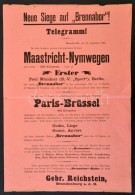 1893 Maastricht, Párizs-Brüsszel  Kerékpárverseny Német NyelvÅ± Plakátja,... - Sin Clasificación