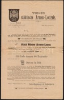 1887 Bécsi Városi Lottó Hirdetmény, Szakadással / 1887 Vienna City Lottery... - Non Classés