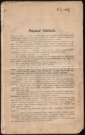 1880 Pályázati Feltételek A Budapest-Zimony Vasútvonal Újvidék-Zimony... - Sin Clasificación