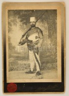 Cca 1890-1900 Albán Katona Kemányhátú Fotója, Michel Codelli, Scutari(Shkodra),... - Andere & Zonder Classificatie