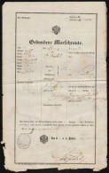 1860 Bécs, Katonai Menetlevél BécsbÅ‘l Magyaróvárra - Andere & Zonder Classificatie